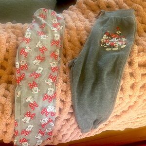 Minnie Mouse sweatpants & leggings duo size 3T.